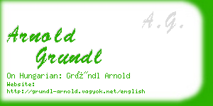 arnold grundl business card